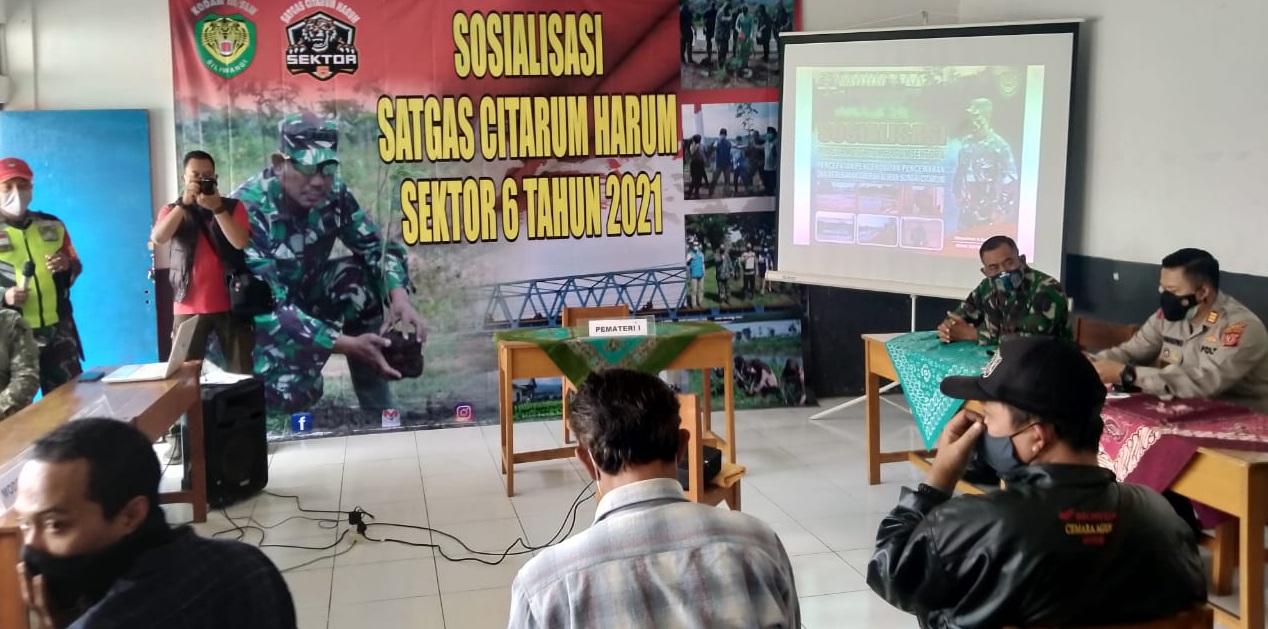 Kapolsek Baleendah Hadiri Sosialisasi Citarum Harum Sektor 6 Tahun 2021